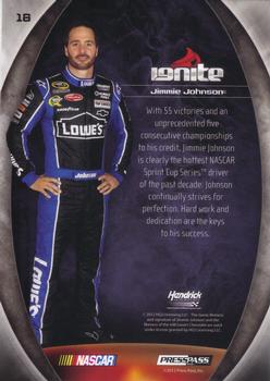 2012 Press Pass Ignite - Color Proof Cyan #18 Jimmie Johnson Back