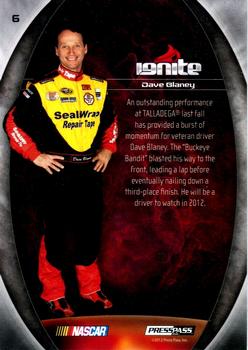 2012 Press Pass Ignite - Color Proof Magenta #6 Dave Blaney Back
