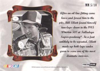 2012 Press Pass Legends - Memorable Moments Holofoil #MM 5 Bill Elliott Back
