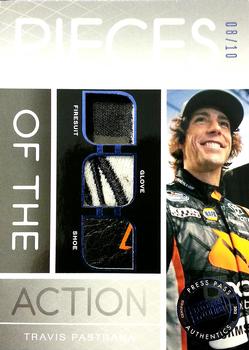 2012 Press Pass Redline - Pieces of the Action Blue #PA-TP Travis Pastrana Front