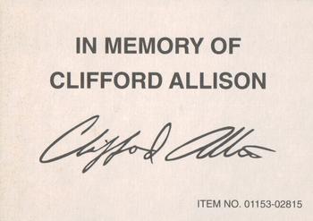 1994 Racing Champions Stock Car #01153-02815 Clifford Allison Back
