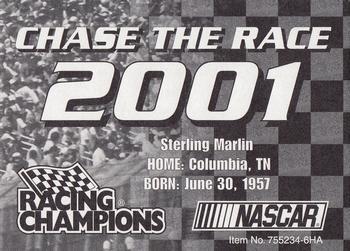 2001 Racing Champions #755234-6HA Sterling Marlin Back