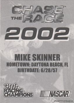 2002 Racing Champions #771279-61A Mike Skinner Back