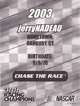 2003 Racing Champions Ultra #01JN-6HA Jerry Nadeau Back