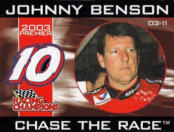 2003 Racing Champions Premier #03-11 Johnny Benson Jr. Front
