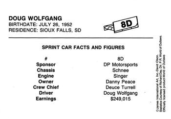 1989 World of Outlaws - Post Cards #8D Doug Wolfgang Back