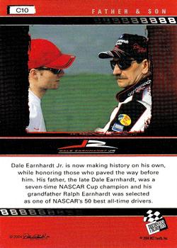 2004 Press Pass Dale Earnhardt Jr. - Blue #C10 Dale Earnhardt Jr. / Dale Earnhardt Back