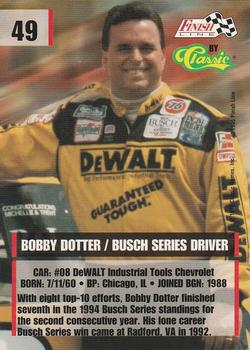 1995 Finish Line - Silver #49 Bobby Dotter Back