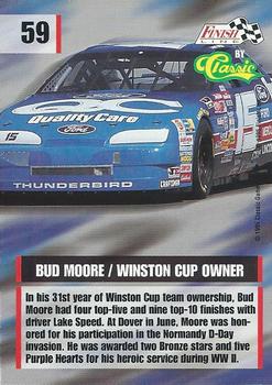 1995 Finish Line - Silver #59 Bud Moore Back