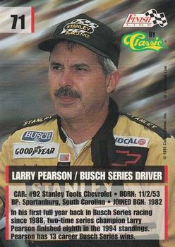 1995 Finish Line - Silver #71 Larry Pearson Back
