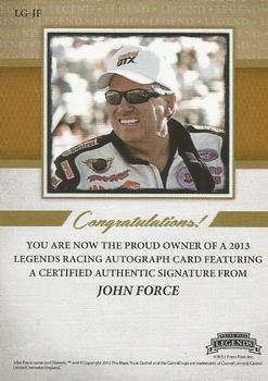 2013 Press Pass Legends - Autographs Gold #LG-JF John Force Back