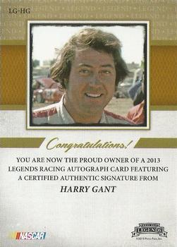 2013 Press Pass Legends - Autographs Silver #LG-HG Harry Gant Back