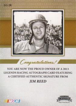2013 Press Pass Legends - Autographs Silver #LG-JR Jim Reed Back