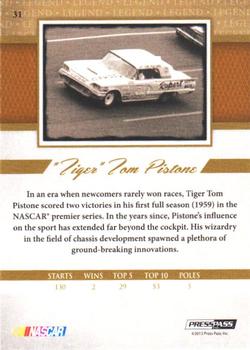 2013 Press Pass Legends - Gold #31 Tom Pistone Back
