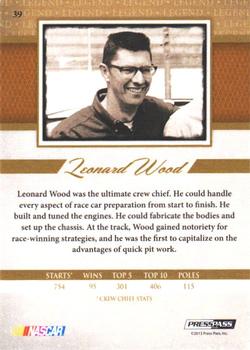 2013 Press Pass Legends - Gold #39 Leonard Wood Back