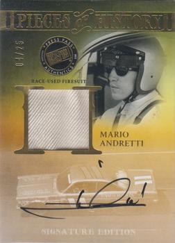 2013 Press Pass Legends - Pieces of History Signature Edition Gold #PHSE-MA Mario Andretti Front