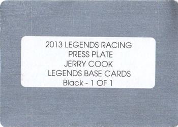 2013 Press Pass Legends - Press Plates Black #7 Jerry Cook Back