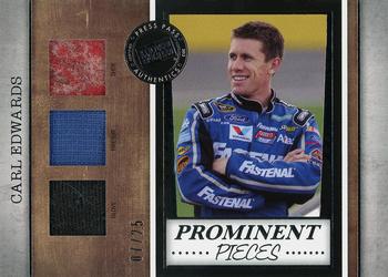 2013 Press Pass Legends - Prominent Pieces Silver #PP-CE Carl Edwards Front