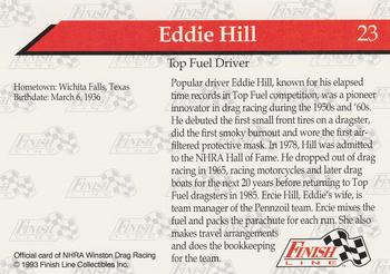 1993 Finish Line NHRA #23 Eddie Hill Back