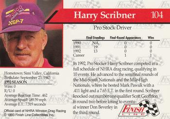 1993 Finish Line NHRA #104 Harry Scribner Back