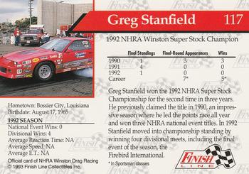 1993 Finish Line NHRA #117 Greg Stanfield Back