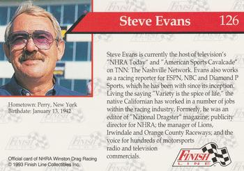 1993 Finish Line NHRA #126 Steve Evans Back