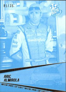 2014 Press Pass - Color Proofs Cyan #1 Aric Almirola Front
