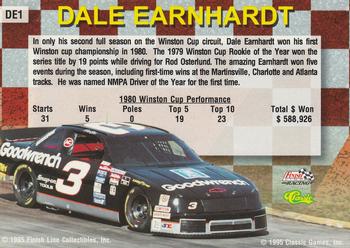 1995 Finish Line - Dale Earnhardt #DE1 Dale Earnhardt Back