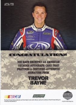 2014 Press Pass American Thunder - Autographs White #ATA-TB Trevor Bayne Back