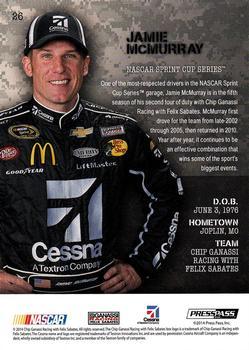 2014 Press Pass American Thunder - Color Proof Black #26 Jamie McMurray Back