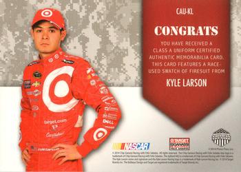 2014 Press Pass American Thunder - Class A Uniforms Silver #CAU-KL Kyle Larson Back