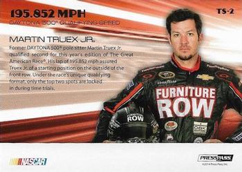 2014 Press Pass American Thunder - Top Speed #TS-2 Martin Truex Jr. Back