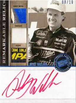 2014 Press Pass Redline - Remarkable Relics Autographs Blue #RMR-RW Rusty Wallace Front