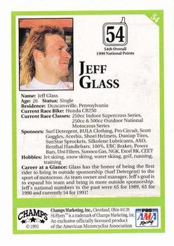 1991 Champs Hi Flyers #54 Jeff Glass Back