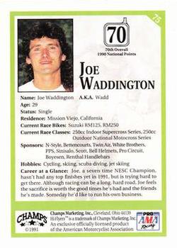 1991 Champs Hi Flyers #75 Joe Waddington Back