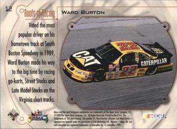 1999 Maxx #12 Ward Burton Back
