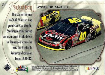 1999 Maxx #24 Sterling Marlin Back