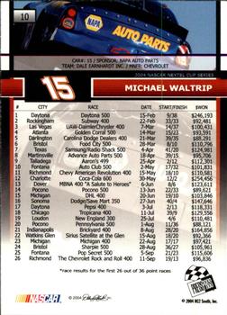 2005 Press Pass #10 Michael Waltrip Back