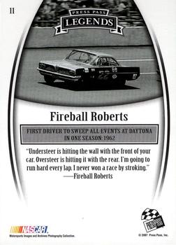 2007 Press Pass Legends #11 Fireball Roberts Back