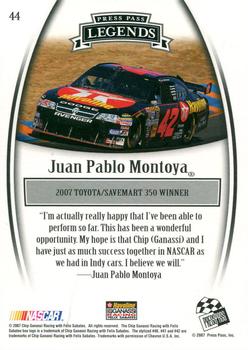 2007 Press Pass Legends #44 Juan Pablo Montoya Back