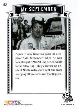 2007 Press Pass Legends #52 Harry Gant Back