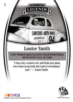 2007 Press Pass Legends #2 Louise Smith Back
