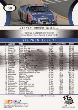2008 Press Pass #38 Stephen Leicht Back