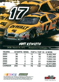 2008 Wheels High Gear #4 Matt Kenseth Back