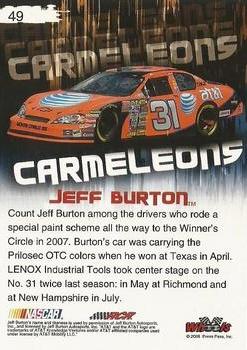 2008 Wheels High Gear #49 Jeff Burton's Car Back