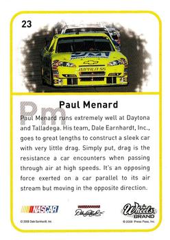 2009 Wheels Element #23 Paul Menard Back