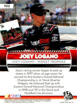 2009 Press Pass #102 Joey Logano Back