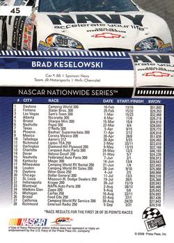 2009 Press Pass #45 Brad Keselowski Back