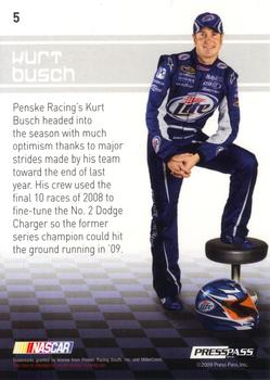 2009 Press Pass Premium #5 Kurt Busch Back