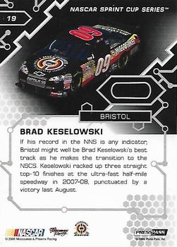 2009 Press Pass Stealth #19 Brad Keselowski Back